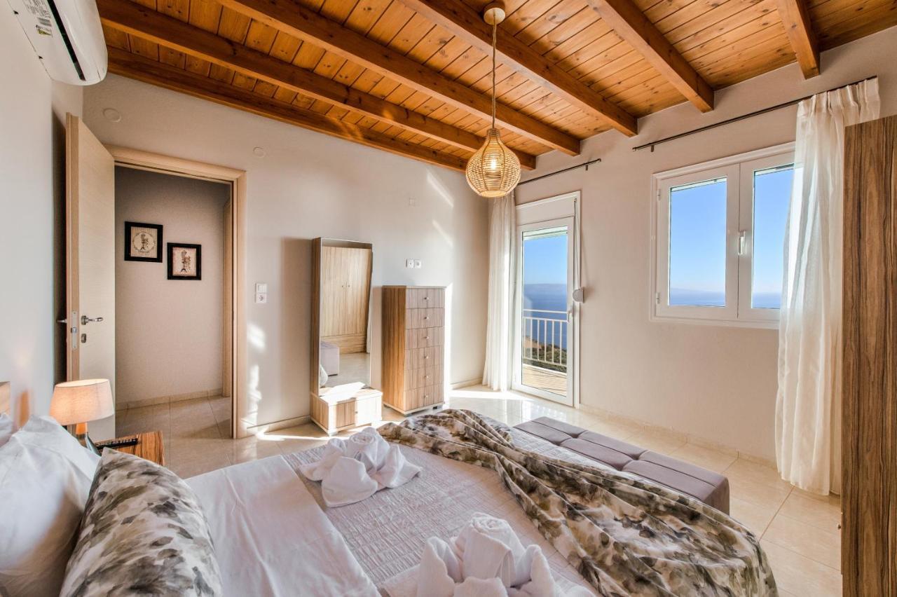 Tranquil Sea View Villa With Private Pool, Just 2Km From The Beach! Agia Galini Eksteriør billede