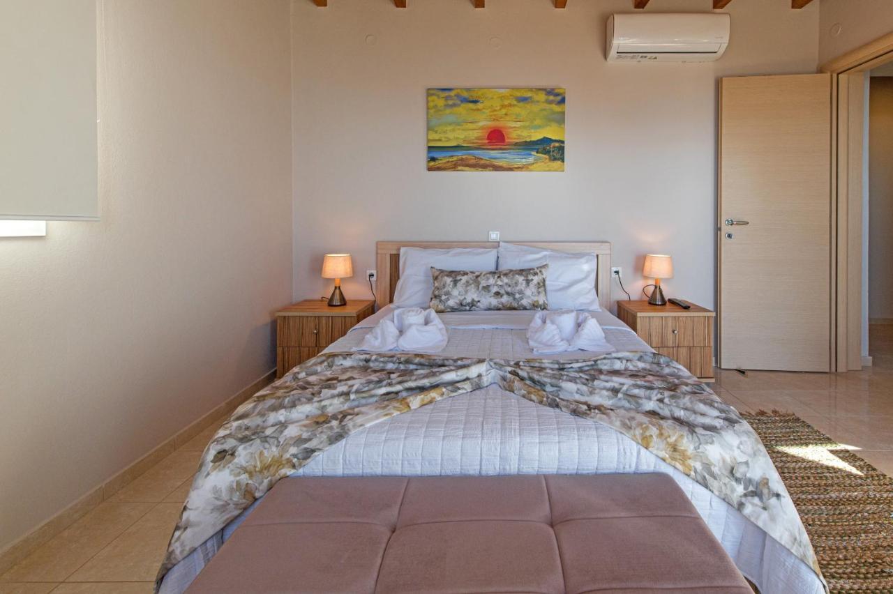 Tranquil Sea View Villa With Private Pool, Just 2Km From The Beach! Agia Galini Eksteriør billede