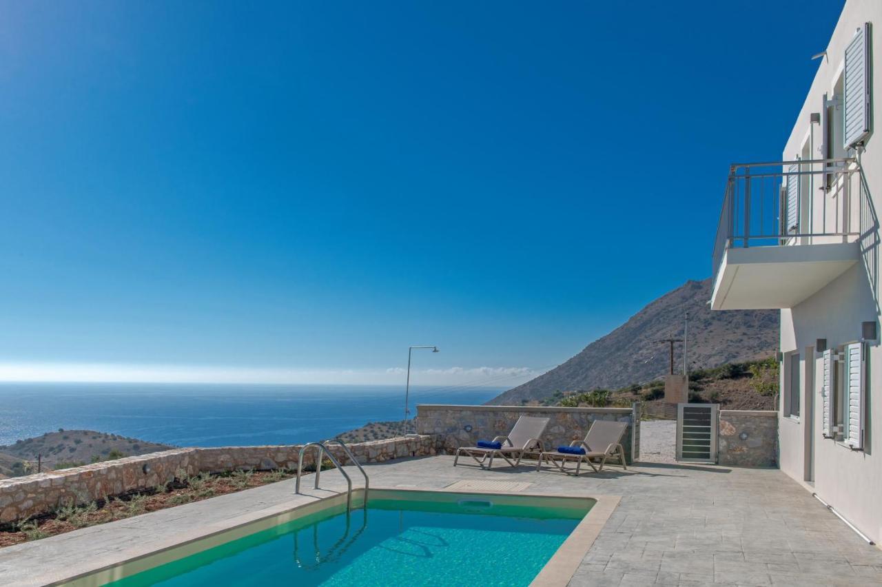 Tranquil Sea View Villa With Private Pool, Just 2Km From The Beach! Agia Galini Eksteriør billede