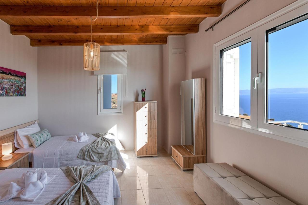 Tranquil Sea View Villa With Private Pool, Just 2Km From The Beach! Agia Galini Eksteriør billede