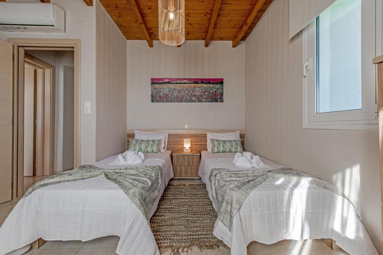 Tranquil Sea View Villa With Private Pool, Just 2Km From The Beach! Agia Galini Eksteriør billede