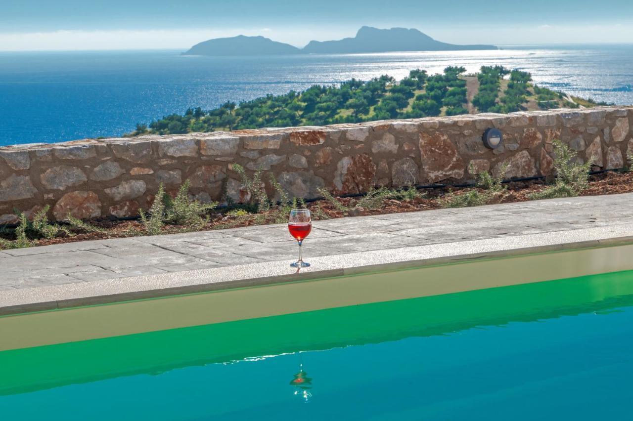 Tranquil Sea View Villa With Private Pool, Just 2Km From The Beach! Agia Galini Eksteriør billede