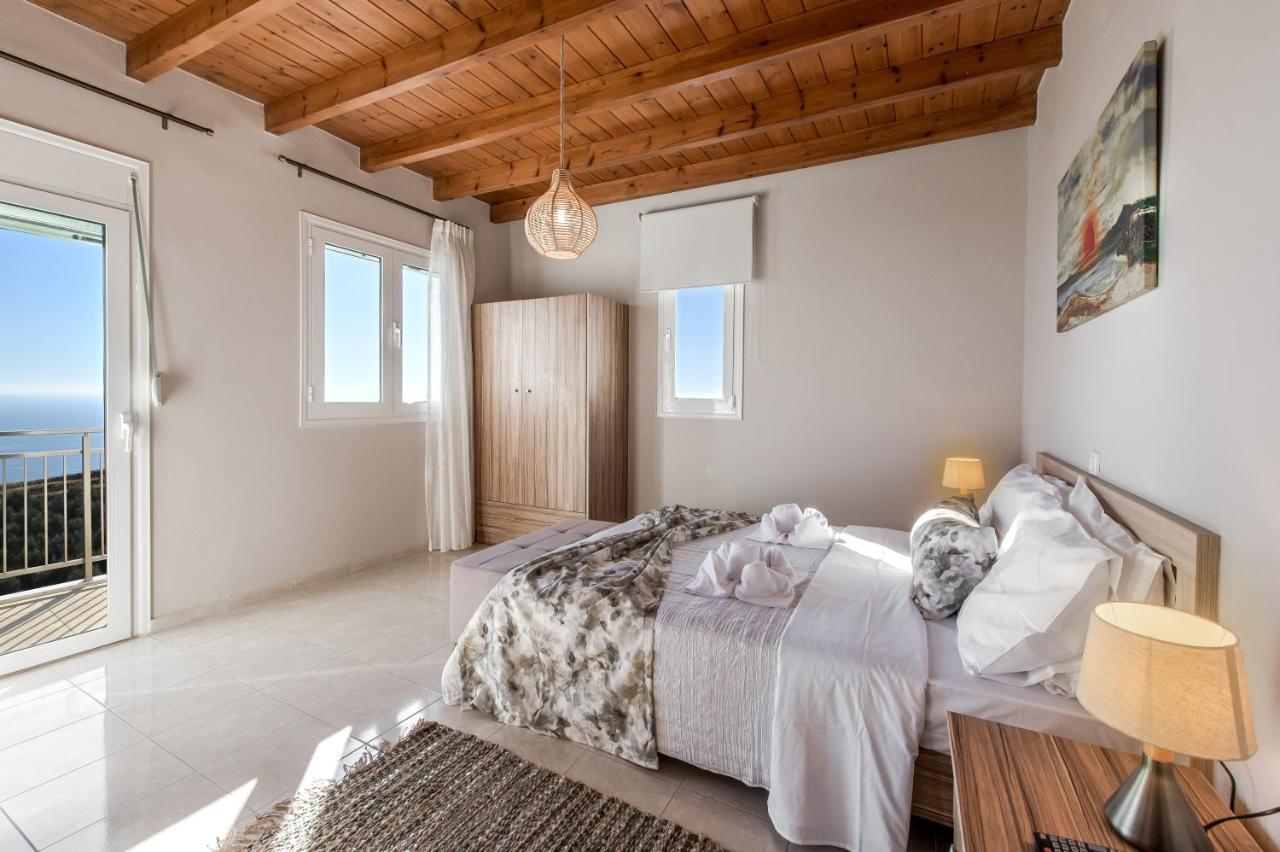Tranquil Sea View Villa With Private Pool, Just 2Km From The Beach! Agia Galini Eksteriør billede